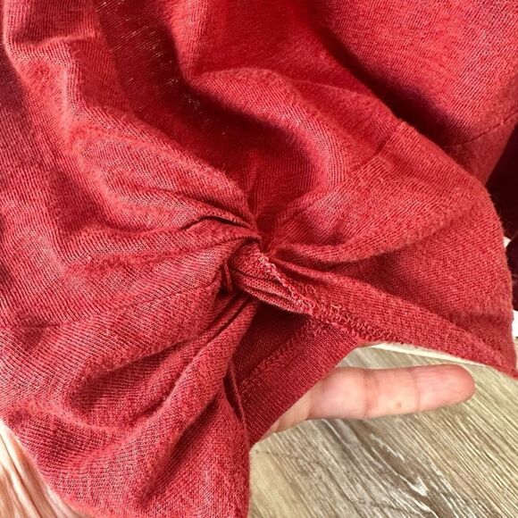 Athleta  red linen sleeveless top - Picture 5 of 9